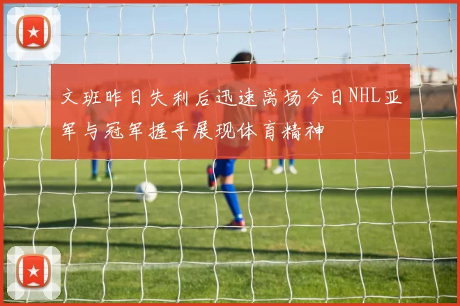 文班昨日失利后迅速离场今日NHL亚军与冠军握手展现体育精神